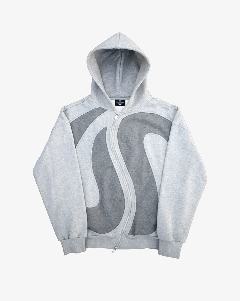 Curved Zipper Hoodie
