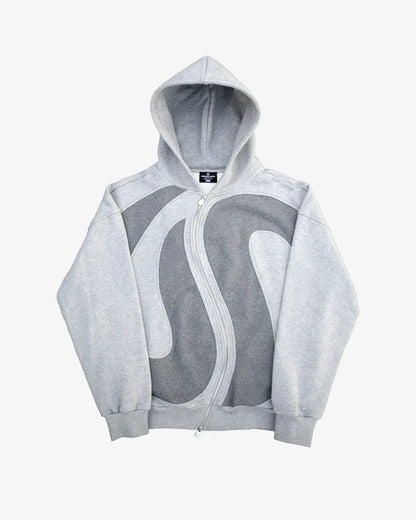 Curved Zipper Hoodie